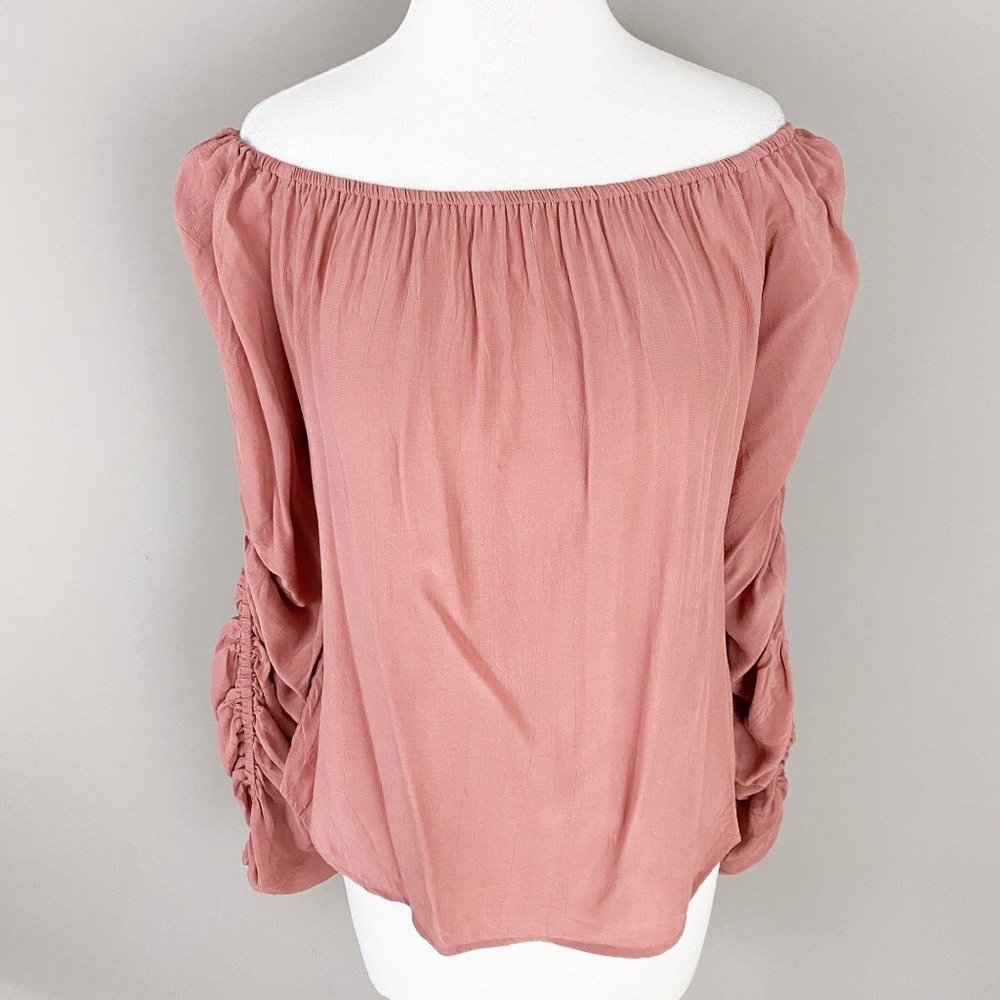 MLM Label Atlantic Off Shoulder Boho Top Rose Gold